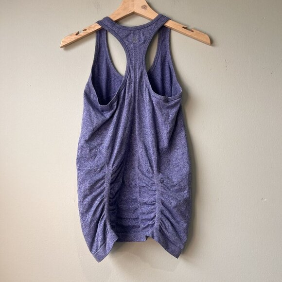 Athleta Womens Racerback Ruched Tank Top S Purple Polyester/Nylon/Spandex - Picture 3 of 3